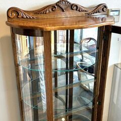 ★ヴィンテージ家具★キュリオケース 飾り棚 ガラス棚 コンパクト【マジカルスケッチ】の画像