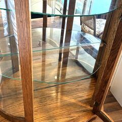 ★ヴィンテージ家具★キュリオケース 飾り棚 ガラス棚 コンパクト【マジカルスケッチ】の画像