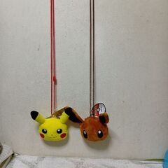 ポケモン　ピカチュウ＆イーブイフェイスがま口ポーチの画像