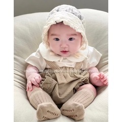 頭囲38〜44cmのベビー用レース帽子の画像