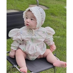 頭囲38〜44cmのベビー用レース帽子の画像