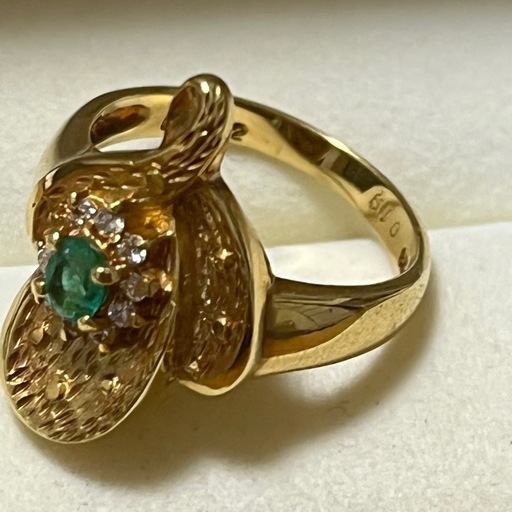 k18エメラルドダイヤリング