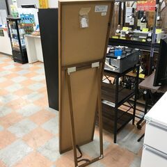 【ジャングルジャングル石川金沢店】  全身鏡 木製フレーム W40×D34×H147 クリーニング済み												の画像