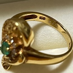 k18エメラルドダイヤリング
の画像