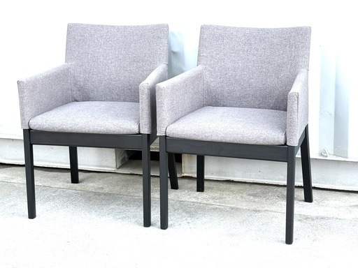 A637◇ニトリ◇美品✨ダイニングチェア2脚◇ファブリック◇DC Nコレクション C-50P◇ヒジツキ◇