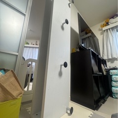 テレビ台　白　木目調の画像