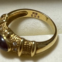 k18トルマリンダイヤリングの画像