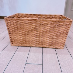 大容量カゴ　ナチュラルウッドの画像