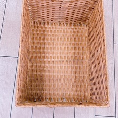 大容量カゴ　ナチュラルウッドの画像