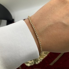 K18 テニスブレスレット　2ct 8g 約17.3cmの画像