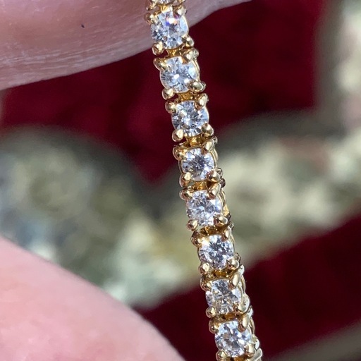 K18 テニスブレスレット　2ct 8g 約17.3cm