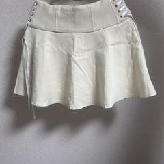 【3点セット】白プリーツスカート＋編み上げスカート🤍単品購入もOK✨の画像