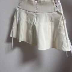 【3点セット】白プリーツスカート＋編み上げスカート🤍単品購入もOK✨の画像