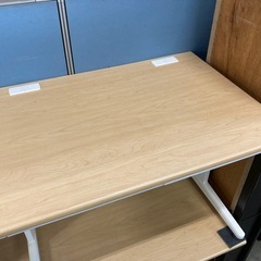 平机 OAデスク 幅100cm 木目 中古の画像