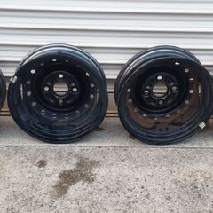 12インチ 12×3.50B 鉄チン4本セット 145R12 6PRなどに スタッドレスタイヤ用にどうぞ※引き取り又は待ち合わせ ※着払いも可の画像