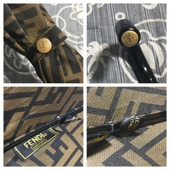 正規品 ヴィンテージ フェンディ 総ズッカ柄 アンブレラ 長傘 ブラウンの画像