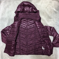 未使用 GU ライトダウン風中綿ジャケット M パープルの画像