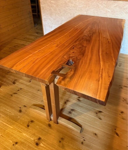 天然木 欅　一枚板ダイニングテーブル