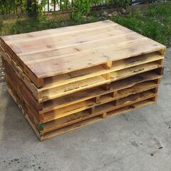 ※引き取り限定　木パレ　木製パレット6枚セット　小さめなサービスパレット付き　1100×800の画像
