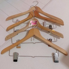 ★ ハンガー クリップハンガー 8本セット 木製の画像