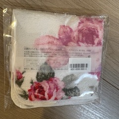 【新品】L'Allure 花柄ハンカチ 100%コットンの画像
