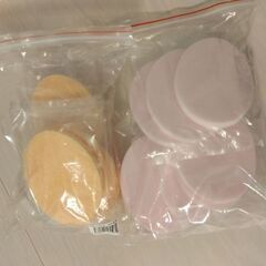 フェイシャルスポンジ粗めベージュ・ソフトピンクの画像
