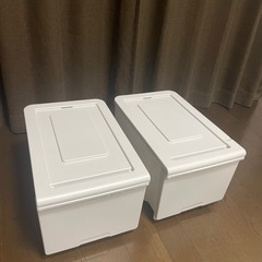 おまけあり‼️ニトリキャスター付き2段分別ゴミ箱（ホワイト）キッチンやランドリーに最適！の画像