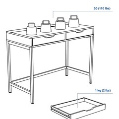 IKEAアレクス　デスクの画像