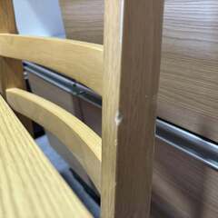 NITORI ニトリ 伸長式ダイニングテーブル3点セット 回転式椅子Used/美品の画像