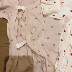 ハート模様コンビ肌着 3点セットの画像