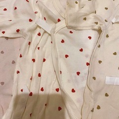 ハート模様コンビ肌着 3点セットの画像