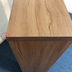 モダンスタイル 木目調ブラウン飾り棚・スタッキングシェルフ・リビングボード・収納ボックス キャスター（ロック2ヶ所）付きの画像