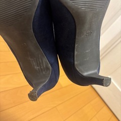 【GU】レディース　マシュマロパンプス　ネイビー　23センチ スエードパンプス　ジーユーの画像