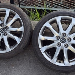 アクセラスポーツ　純正ホイール　18インチ 114.3 ブリヂストン　４本セットの画像