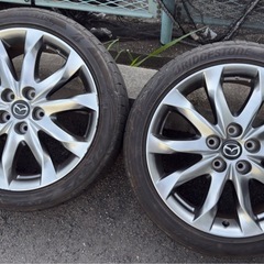 アクセラスポーツ　純正ホイール　18インチ 114.3 ブリヂストン　４本セットの画像