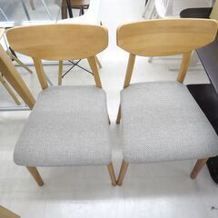 北海道 千歳市/恵庭市 近郊配送 千趣会/ベルメゾン 二人掛け ダイニングセット アルダー材 チェア×2 店頭でのお受渡し大歓迎の画像