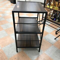 【ジャングルジャングル石川金沢店】  レンジラック 木目調/BK W60×D45×H80 クリーニング済み												の画像