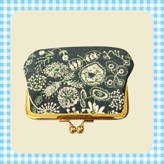 刺繍 がま口の画像