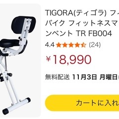 エアロバイク リカンベント tigora 折りたたみ可能の画像