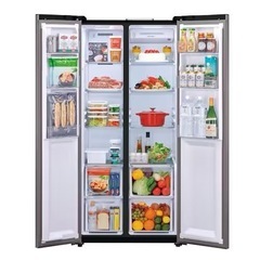 【11月末で〆切】使用年数少なめ美品AQUA 観音開き　冷蔵庫　説明書＆保証書付き　　の画像