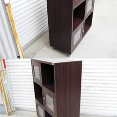 キャビネット　オープンシェルフ　扉3つ　飾り棚　収納棚　サイドボード　チェスト　リビングボード　272ZSの画像