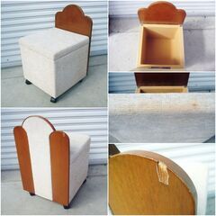 Art Furniture SAINAKA 高級ドレッサー（椅子付き）ナポリ　チークマサ　化粧台　三面鏡　直接引取限定　配送リクエストOK サイナカ　197ZSの画像