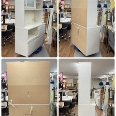 ジモティー限定価格！S765 ⭐ NITORI ニトリ キッチンボード 食器棚 大きめ炊飯器置場 幅120cm USEDの画像