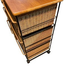 木天板×ラタンバスケットチェスト（8杯）の画像