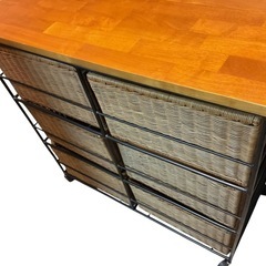 木天板×ラタンバスケットチェスト（8杯）の画像