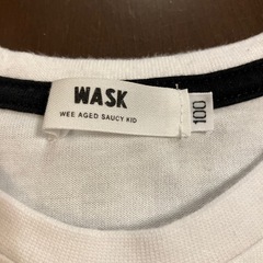 WASK Tシャツ 100cm ホワイト/ブラックの画像
