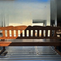 ３人掛けベンチ　木製　長椅子　ダイニングチェアー　　の画像