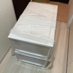 白
プラスチック収納ケース新品未使用（袋開封済み）の画像