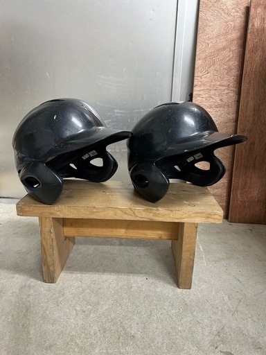 軟式野球用打者用ヘルメット両耳2個