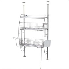 突っ張り式　水切りラックの画像